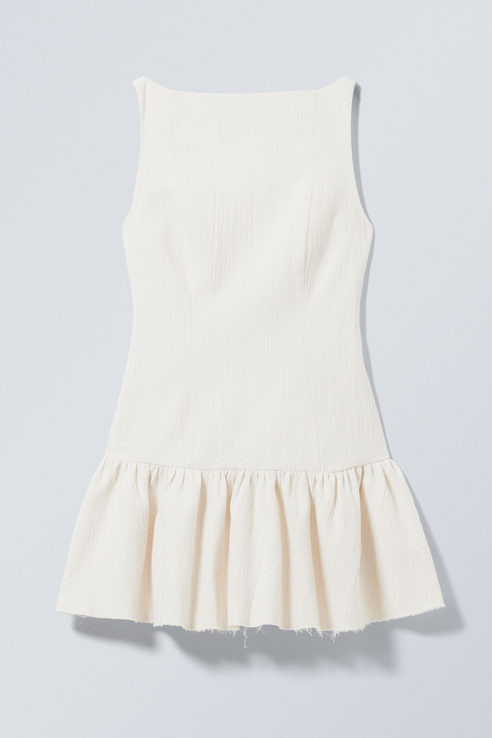 Plain Boat Neck Dress
