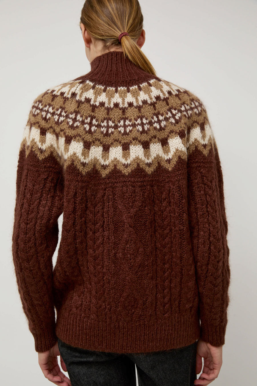 Batoner Nordic Mohair Turtleneck in Brown