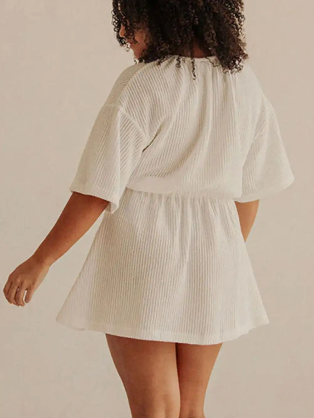 Structured Shape Short Sleeve Dress