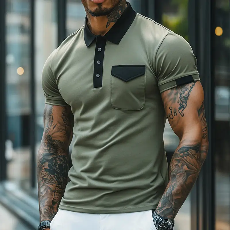 Core Wardrobe Short Sleeve Collared Knit Shirt