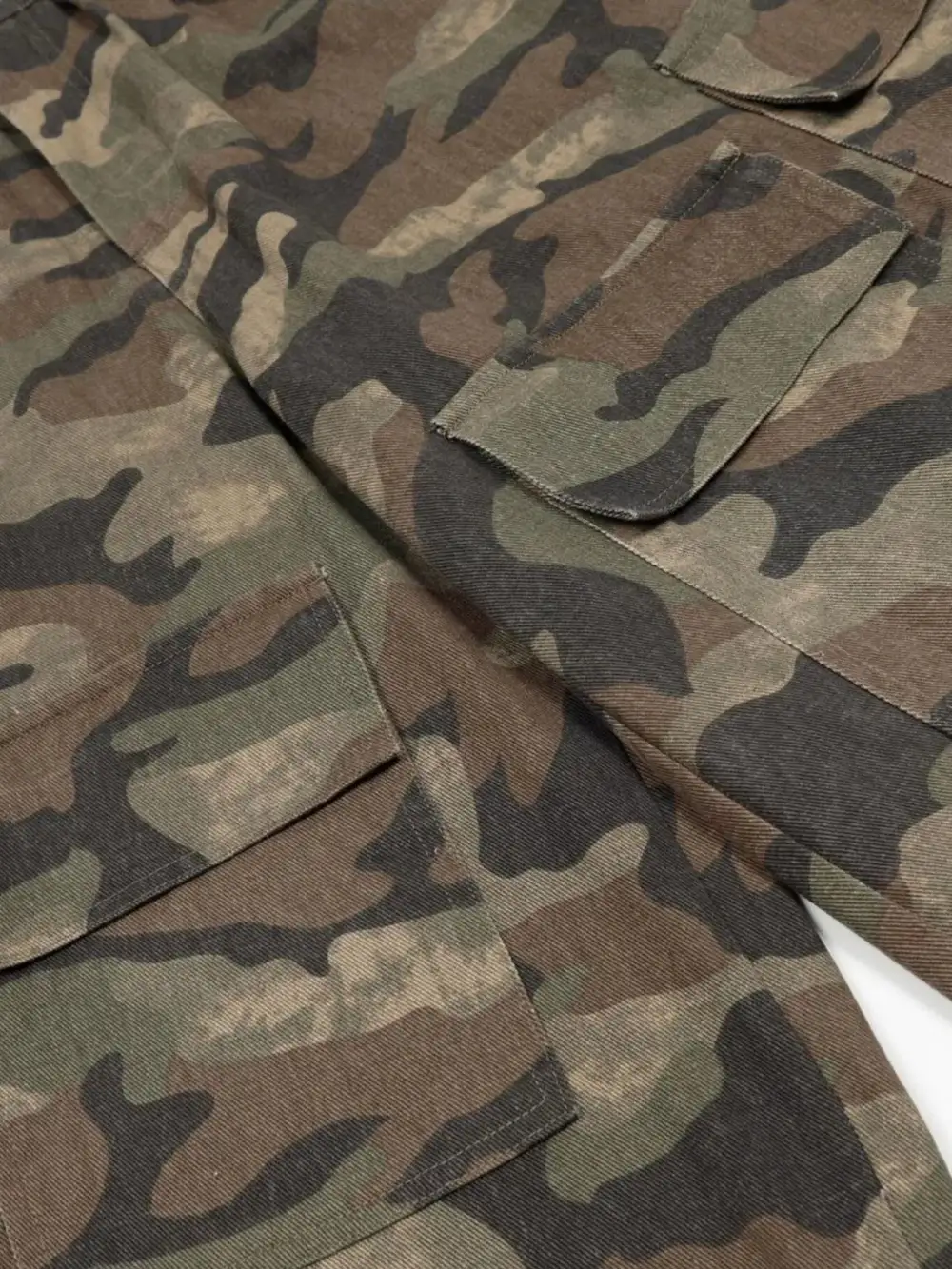 Drawstring Utility Cotton Blend Casual Shorts