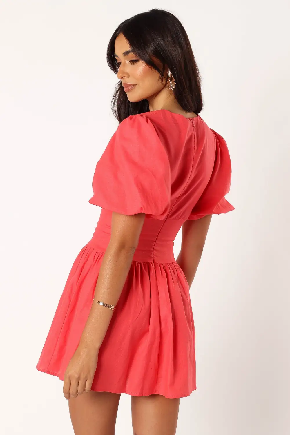 Alfie Mini Dress - Coral Red