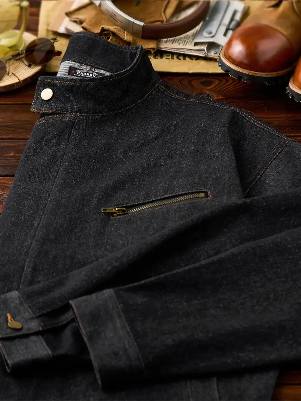 Men'S Denim Button Front Casual Jacket