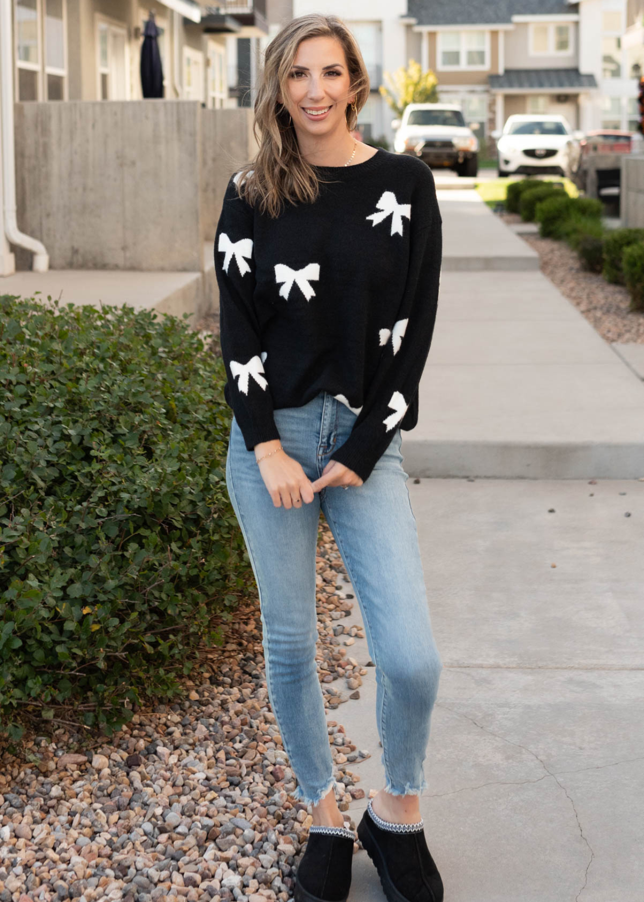 Mila Black Bow Sweater