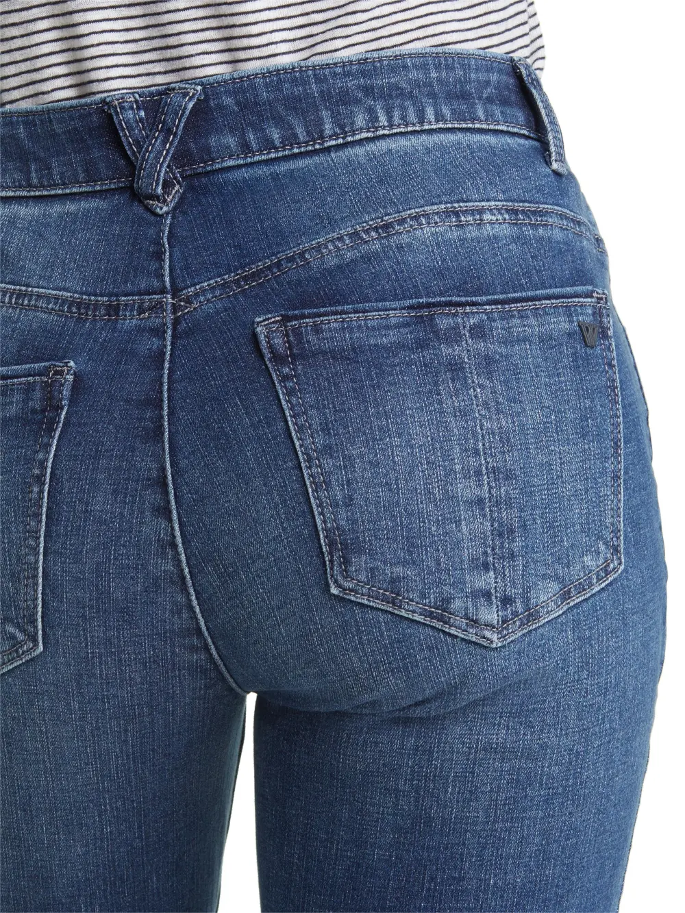 Cuffed Ankle Length Straight Jeans