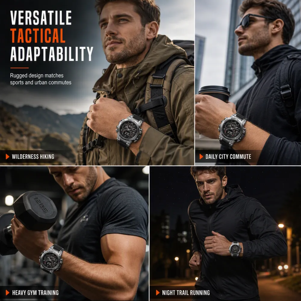Multi-Function Dual-Movement Business Watch