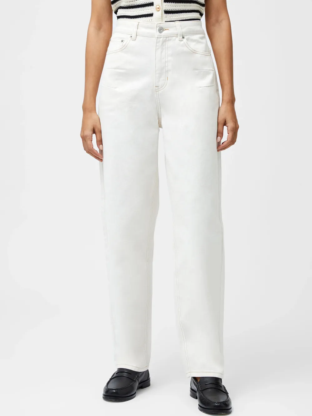 Basic Casual Commuter Denim Trousers