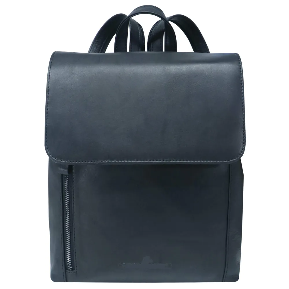 Retro City Leather Backpack