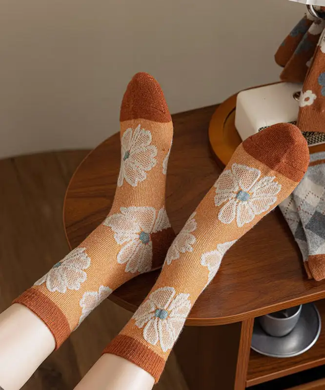Handmade Thick Jacquard Socks