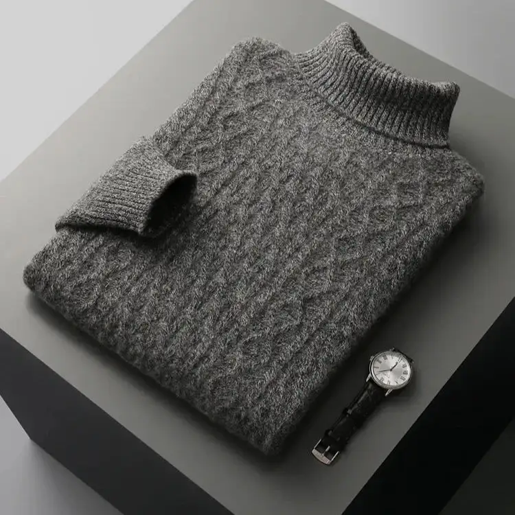 Merino Turtleneck Knit Sweater