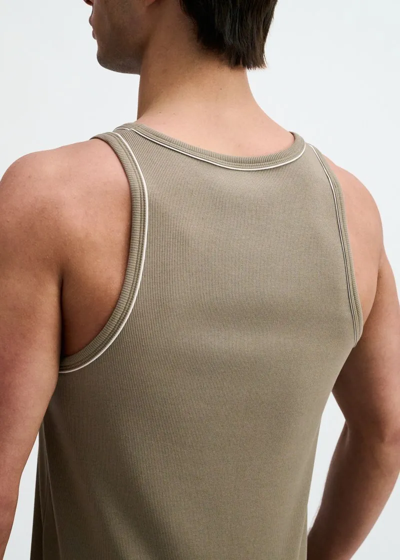 Gym Ribbed Stretch Tank Top