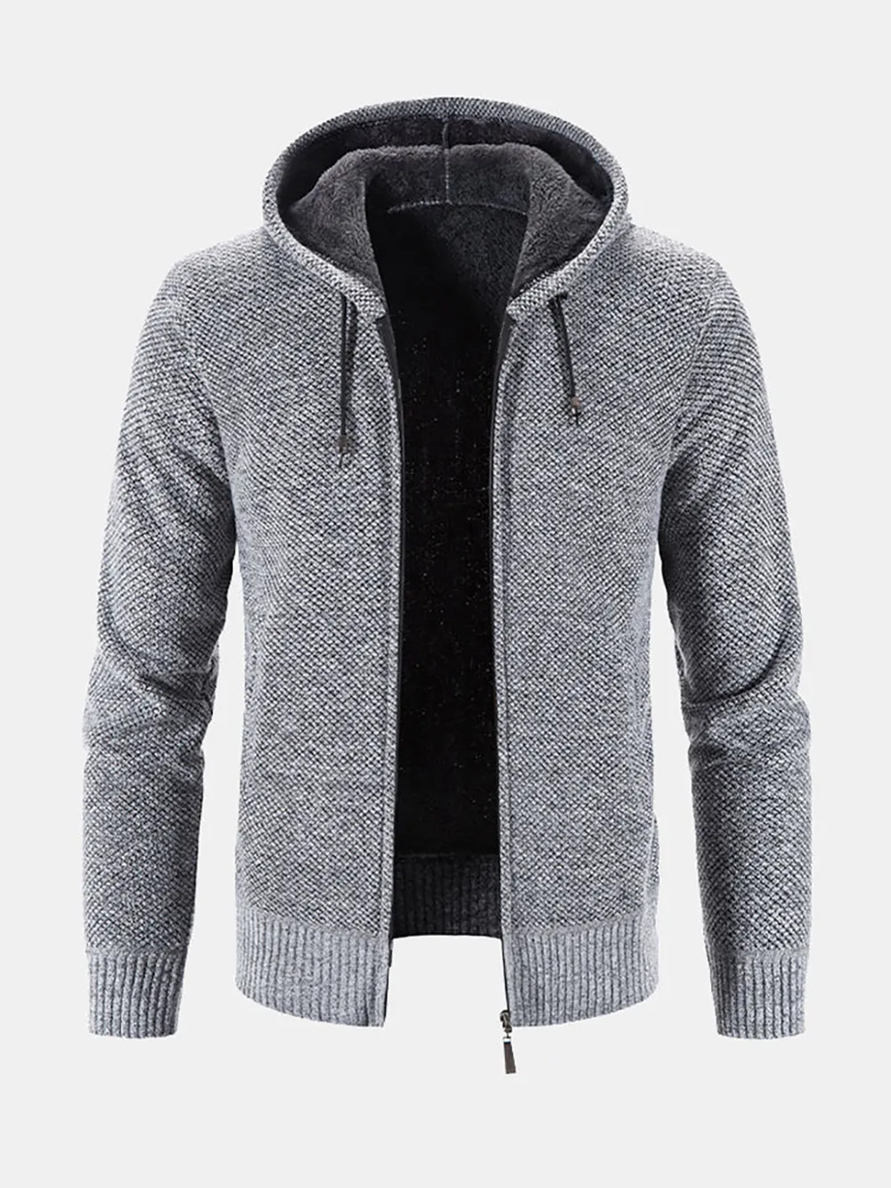 Man Zip Up Hooded Cardiganr