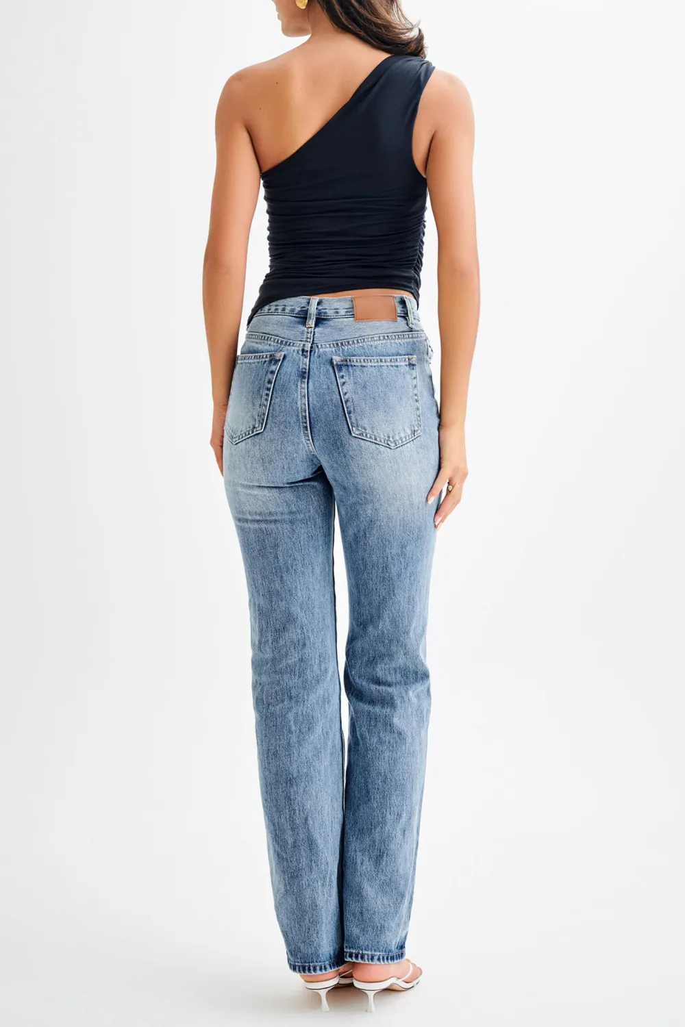 One Shoulder Modal Asymmetric Top