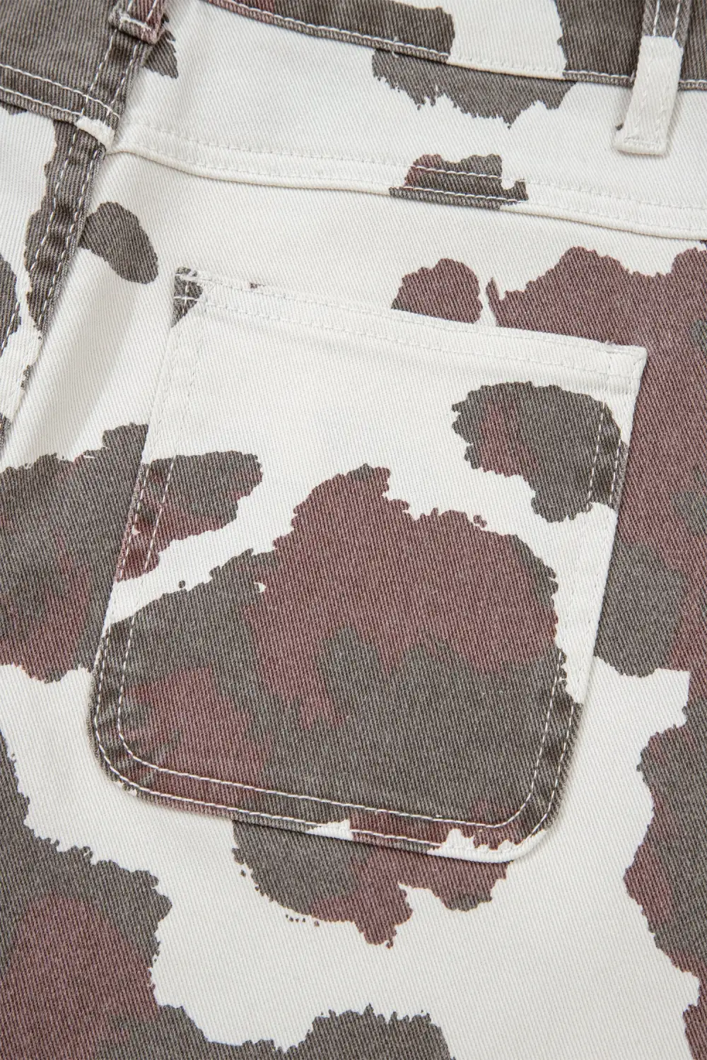 Cow Spots Printed Multi Pocketed Jeans
