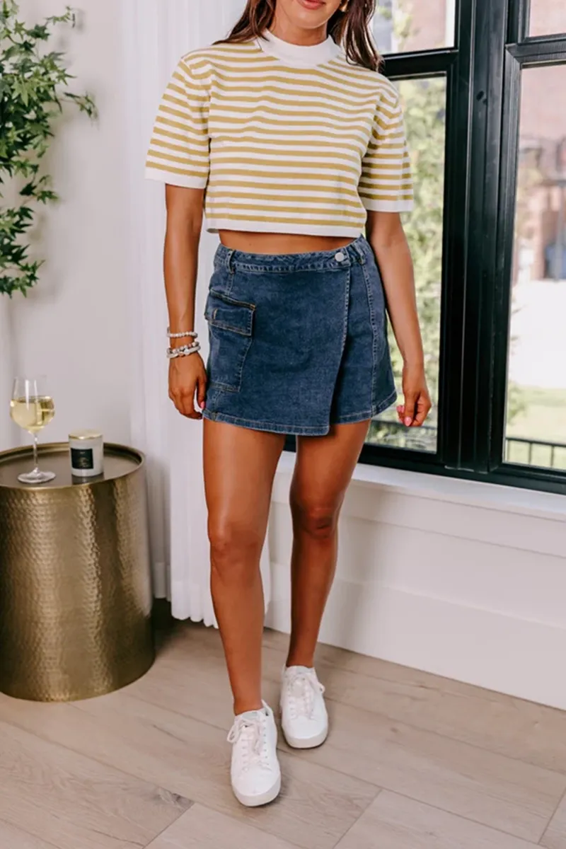 Simple High-End Split Design Women's Skirt Pants