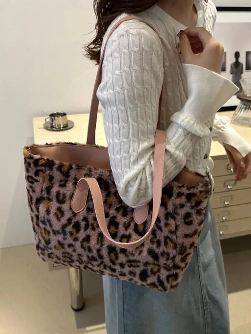 Leopard Print Tote Bag