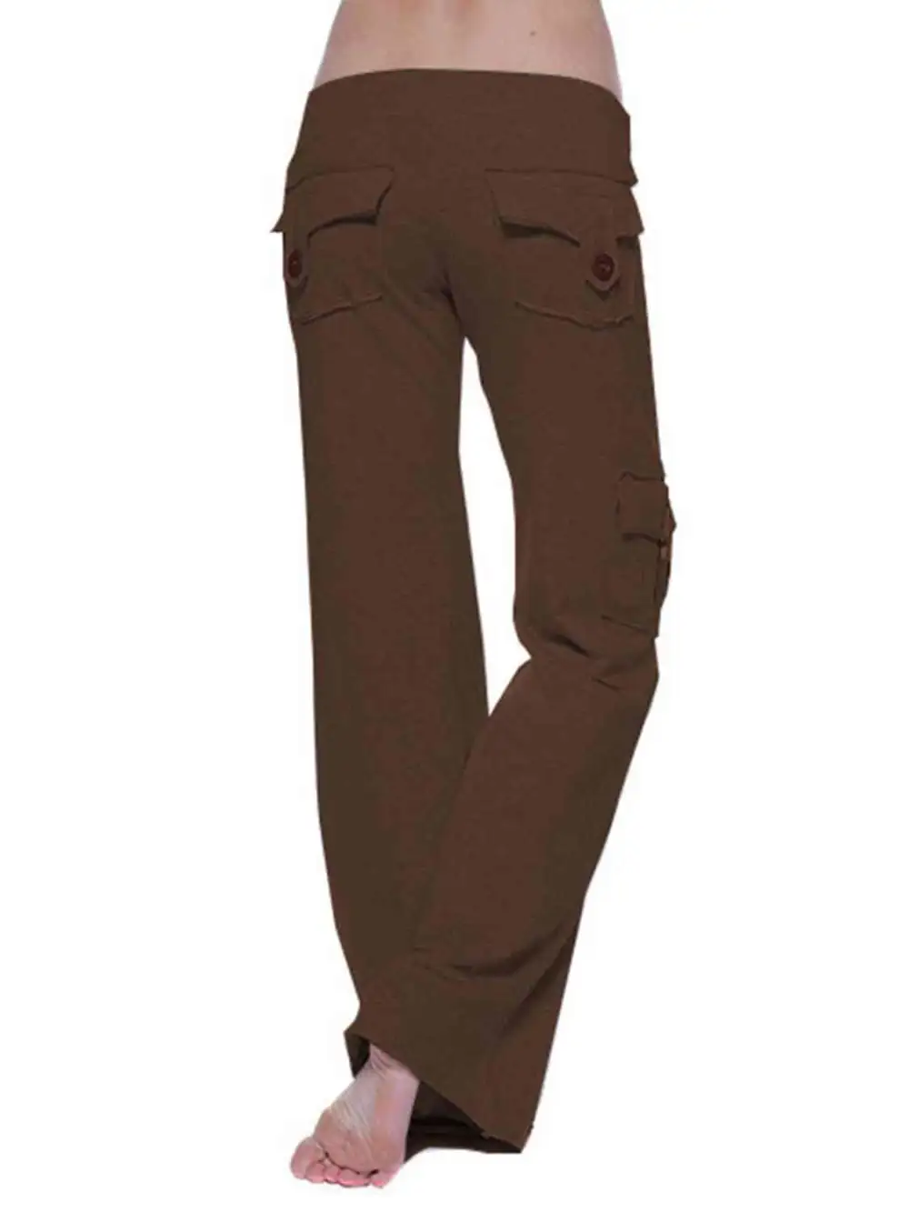 Mid Waist Pants With Pocket
