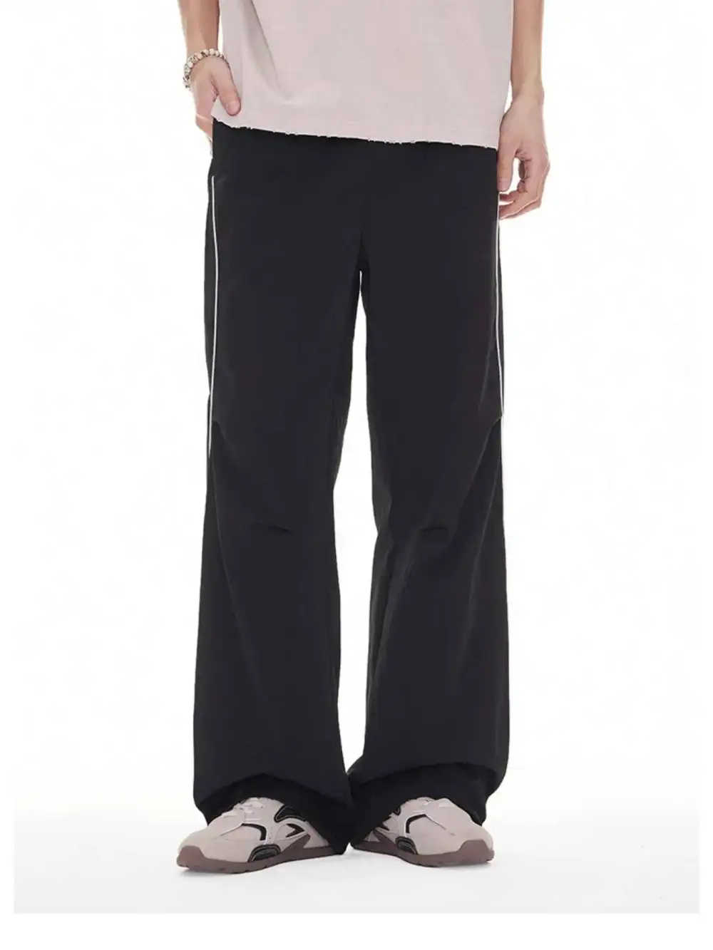 Stripe Wide Leg Cargo Pants