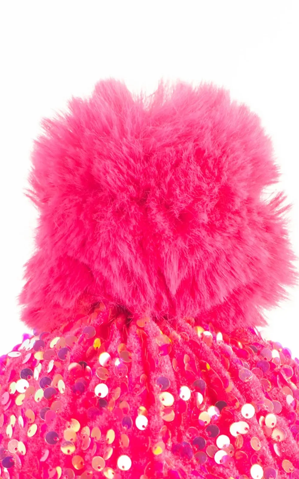 Cute Pink Fur Ball Hat