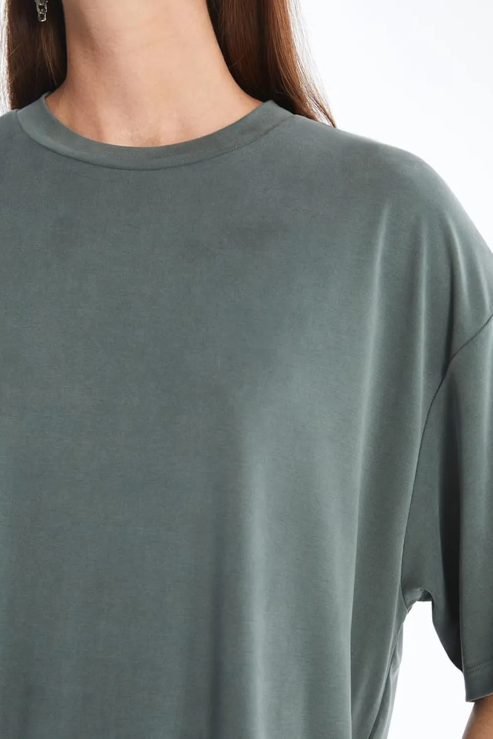 Modal Blended Women's Loose Short Sleeves