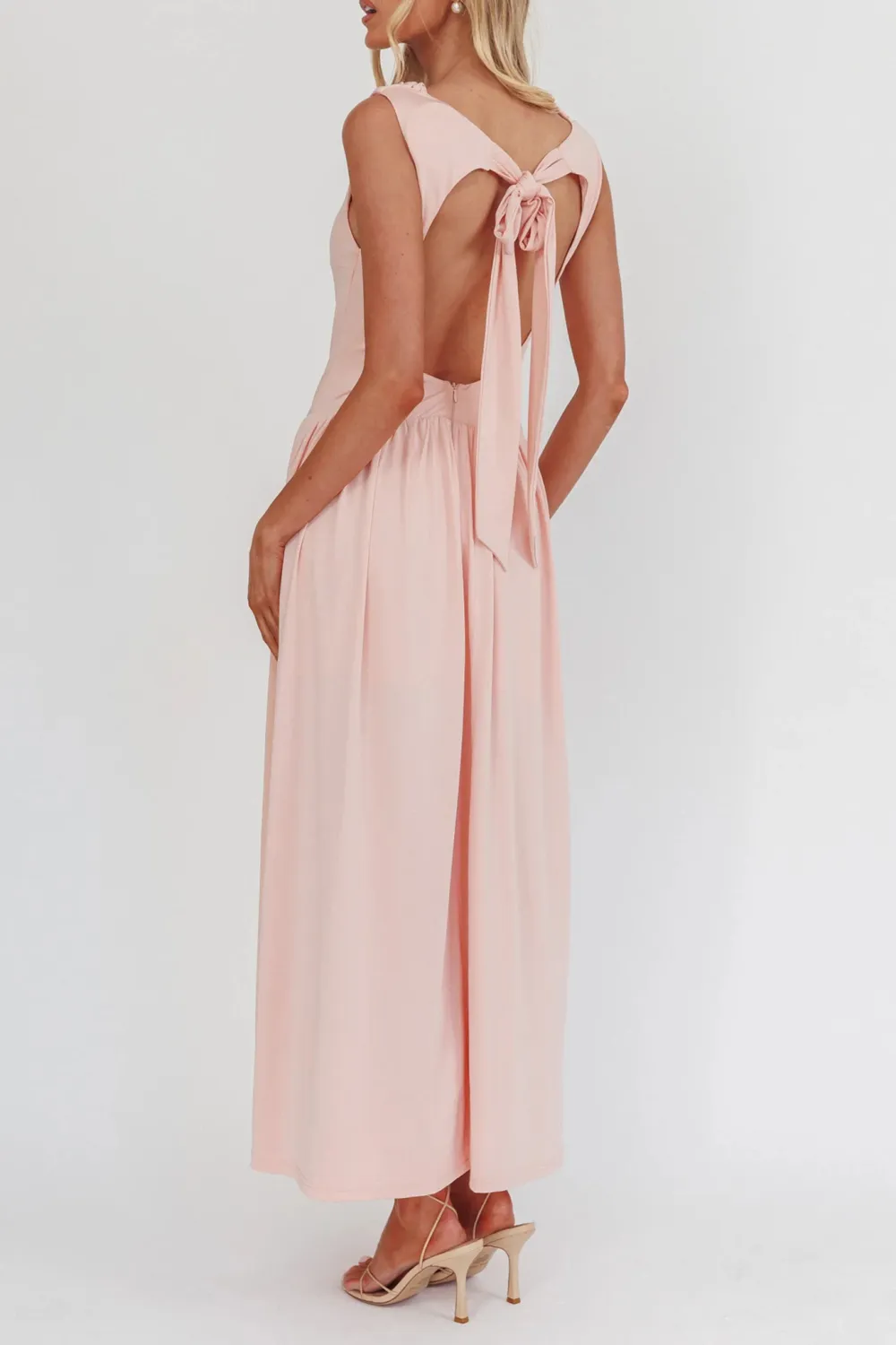 French Style Gentle Hollow Ribbon Long Skirt