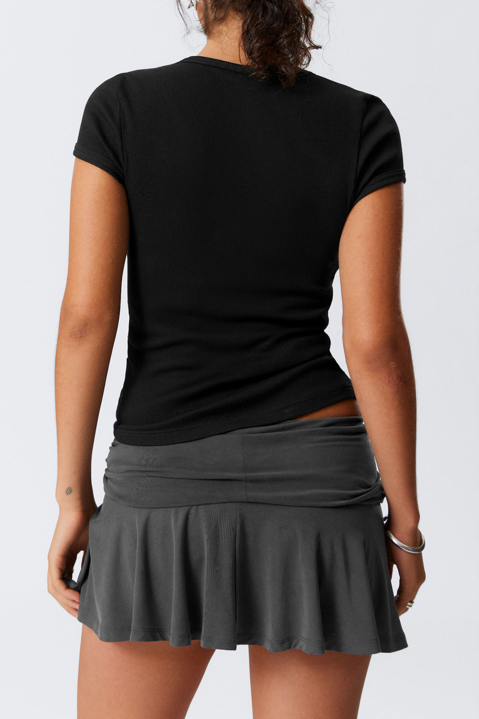 Ribbed Short Sleeve T-Shirt