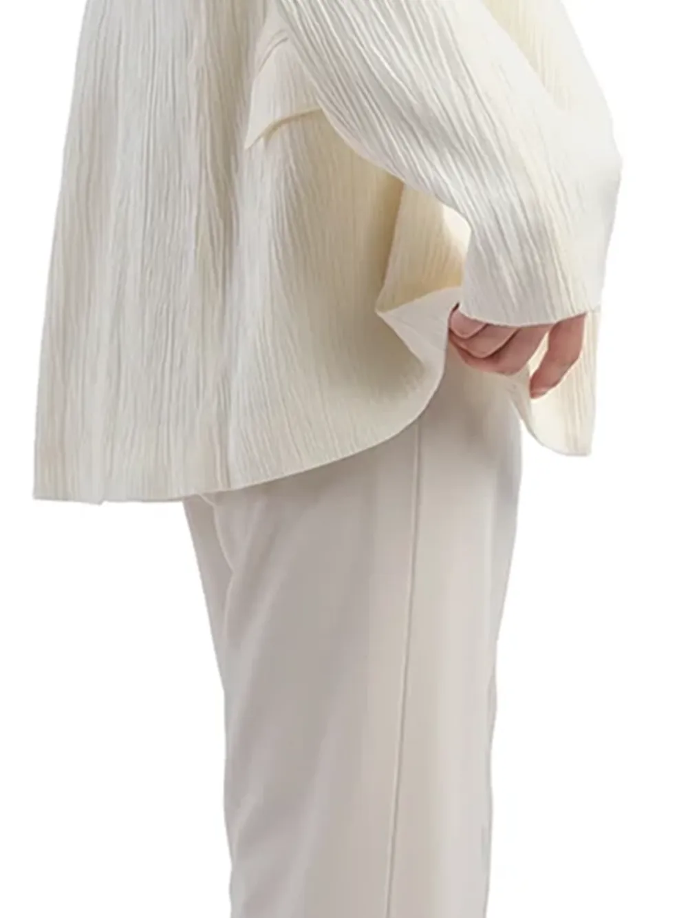 Cream Straight Pants