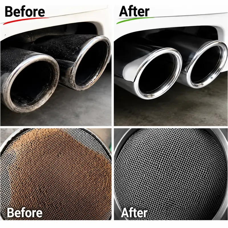 Carbon removal ternary catalytic cleaning agent