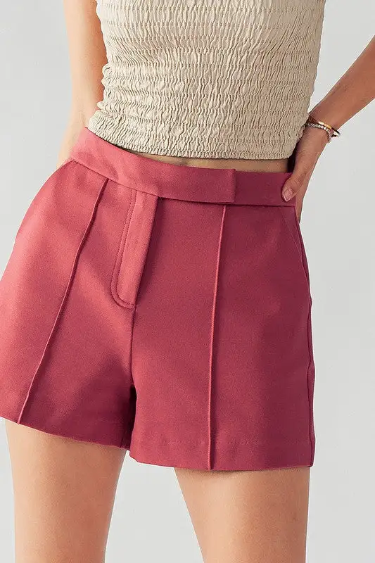 Nylon Roomy Zip Casual Shorts