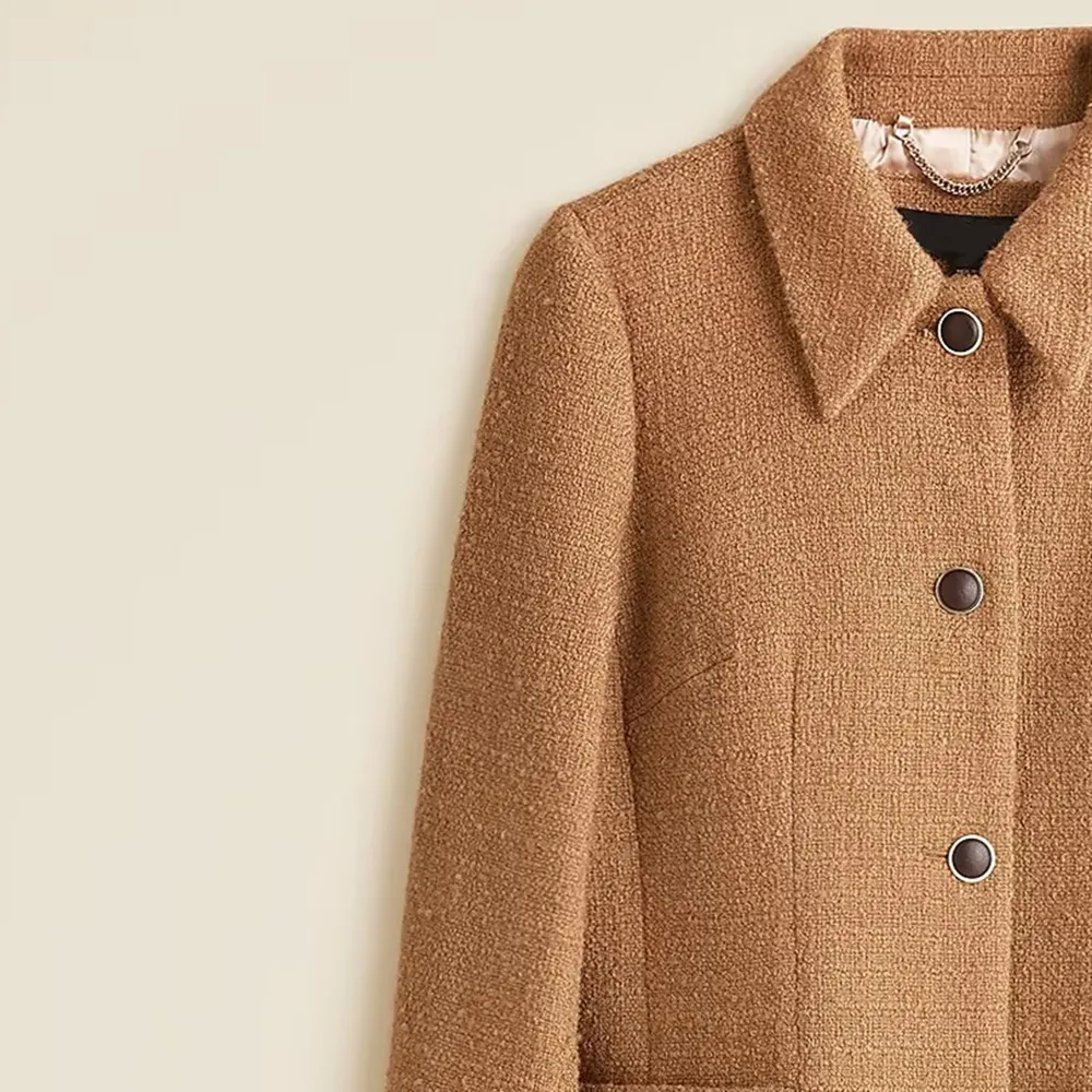 Button Front Wool Midi Coats