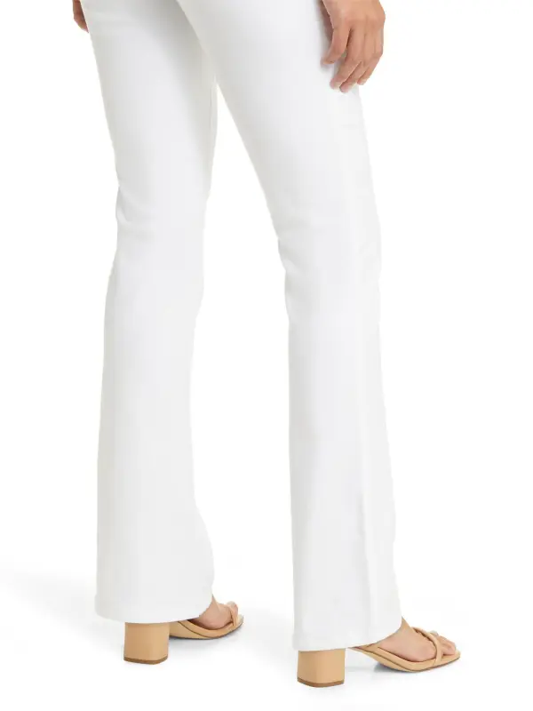 Faux Leather Trim Ponte Knit Pants