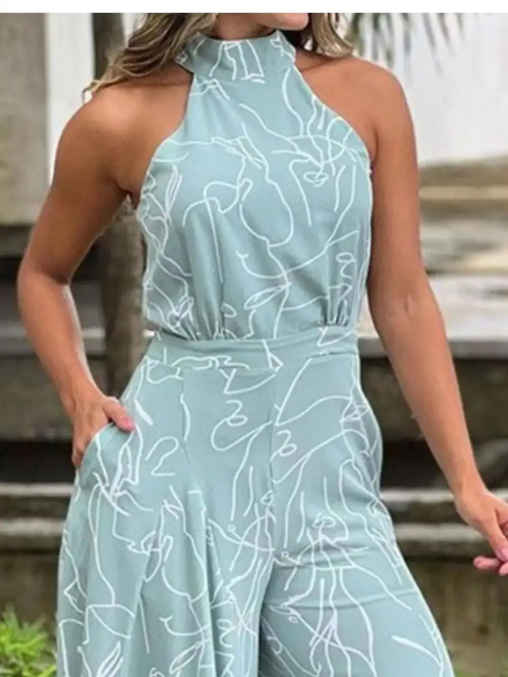 Everyday Wide Leg Halter Jumpsuit