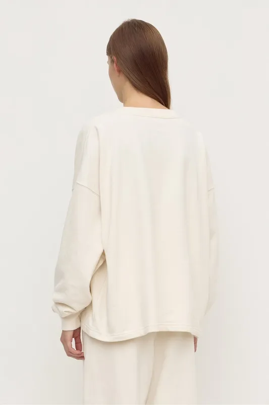 Shell Brushed Cotton Lounge Sweatshirt