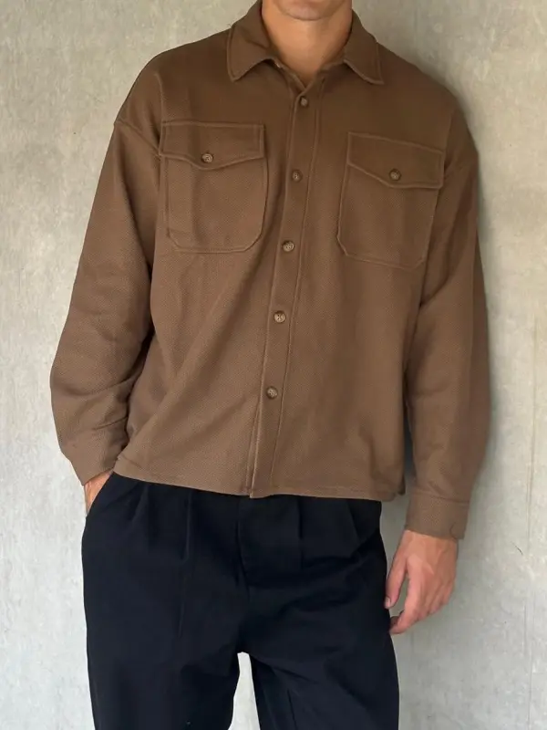Casual Soft  And Comfortable Khaki Shirt