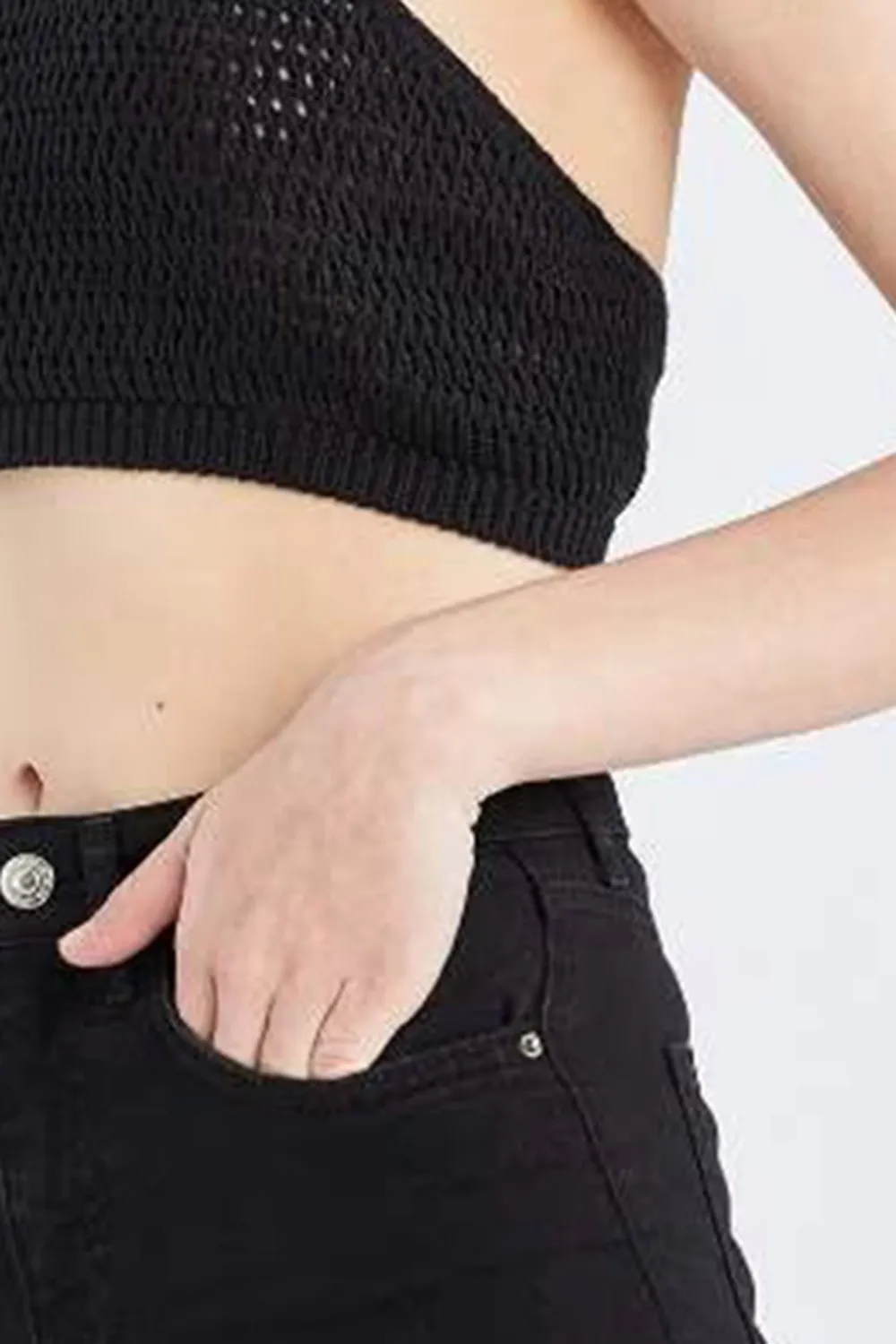 Regular Waist Folded Jean Shorts