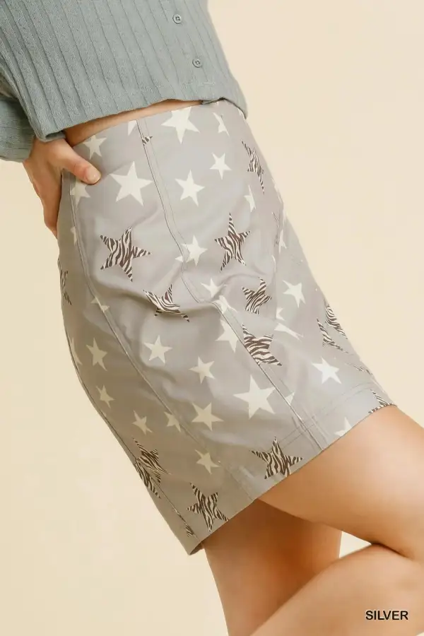 Star Print Skirt