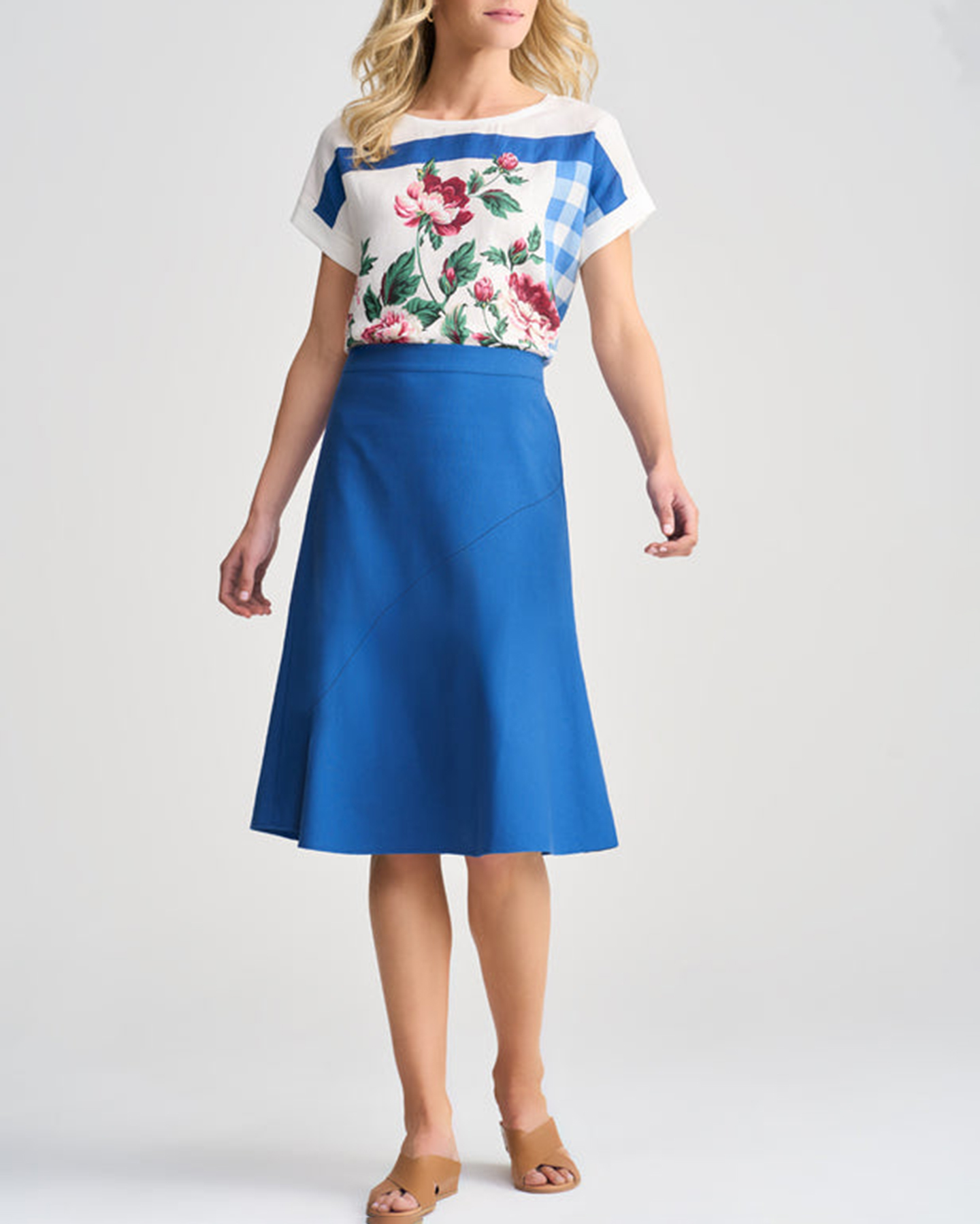 Linen Skirt - Polka Dot