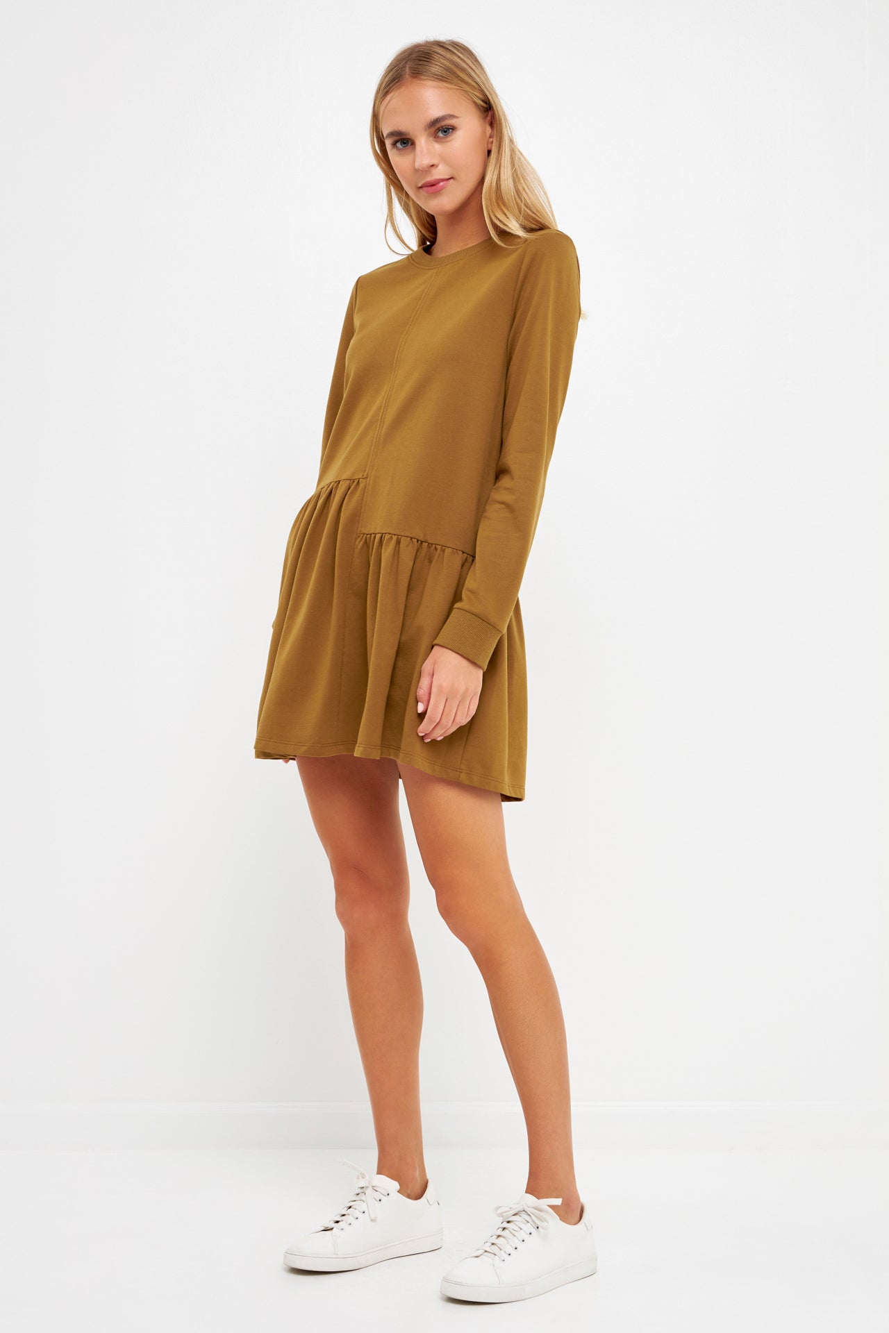 Knit Unbalanced Seam Dress