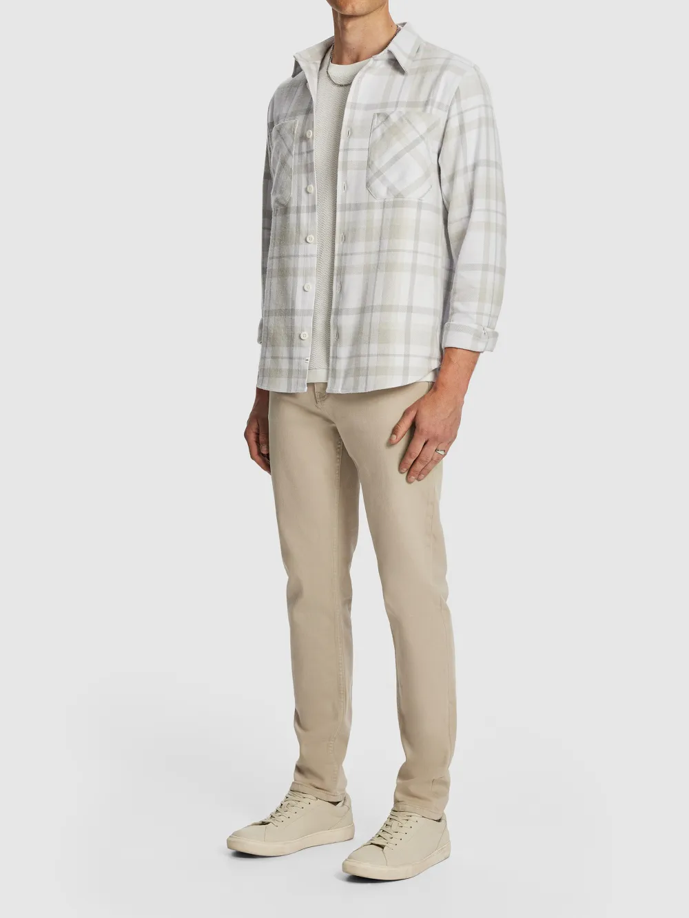 Light Plaid Long Sleeve Shirt