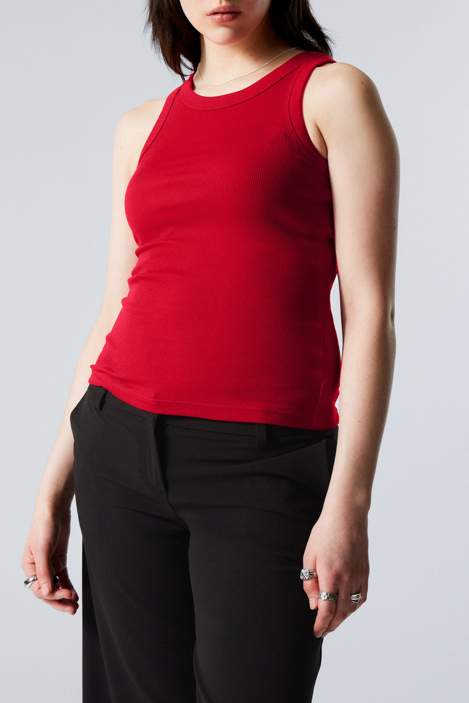 Rib Crew Neck Tank