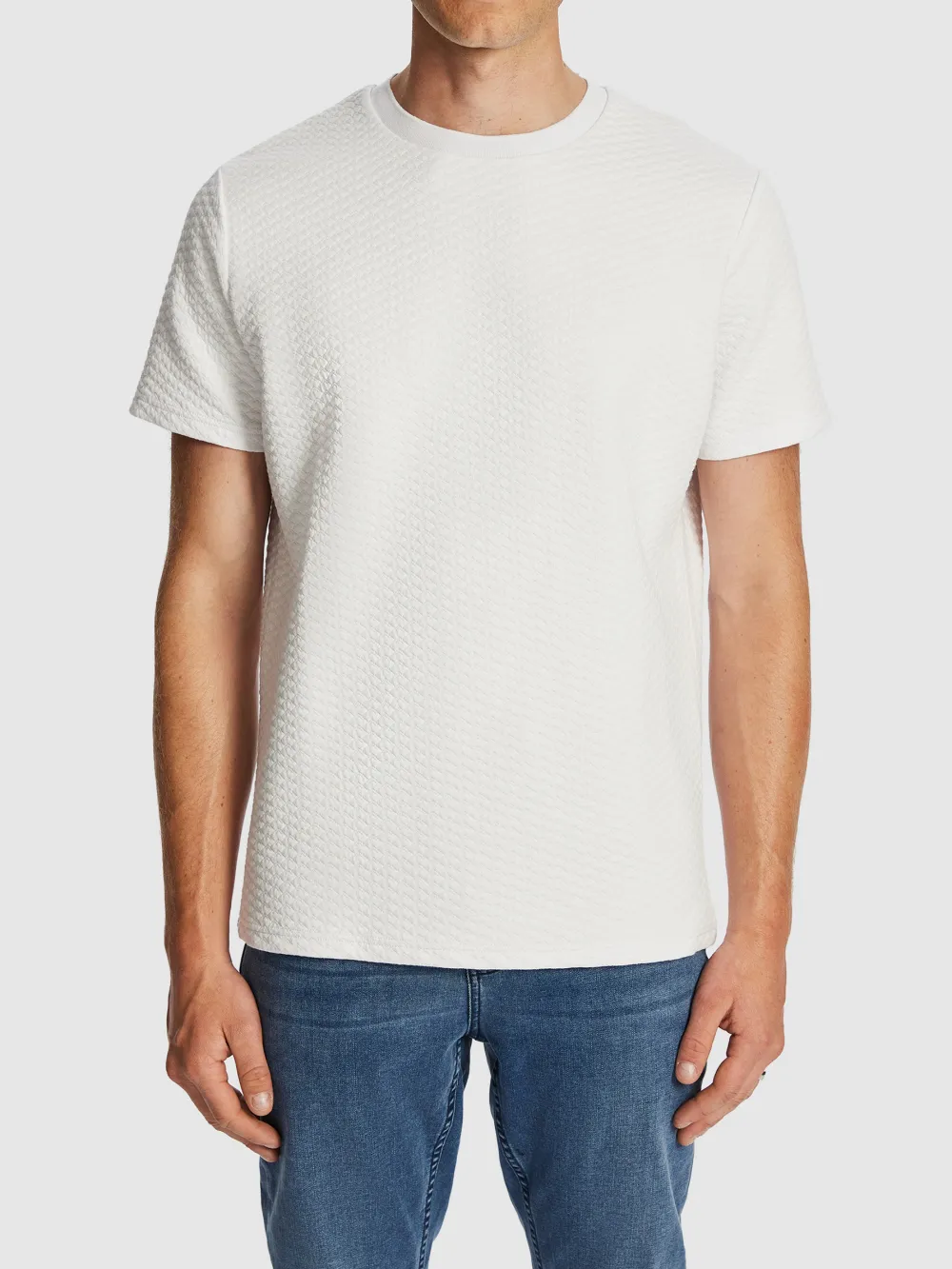 Lightweight Pique Knit Short Sleeve Tee