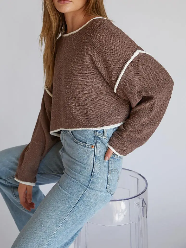 Cropped Knit Sweater