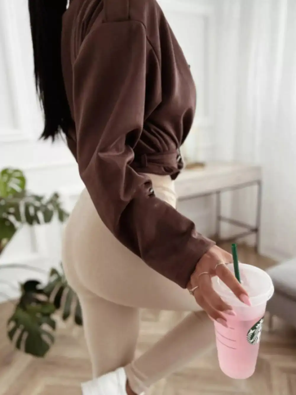 Zip Up Cropped Jacket Comfortable Layering Top