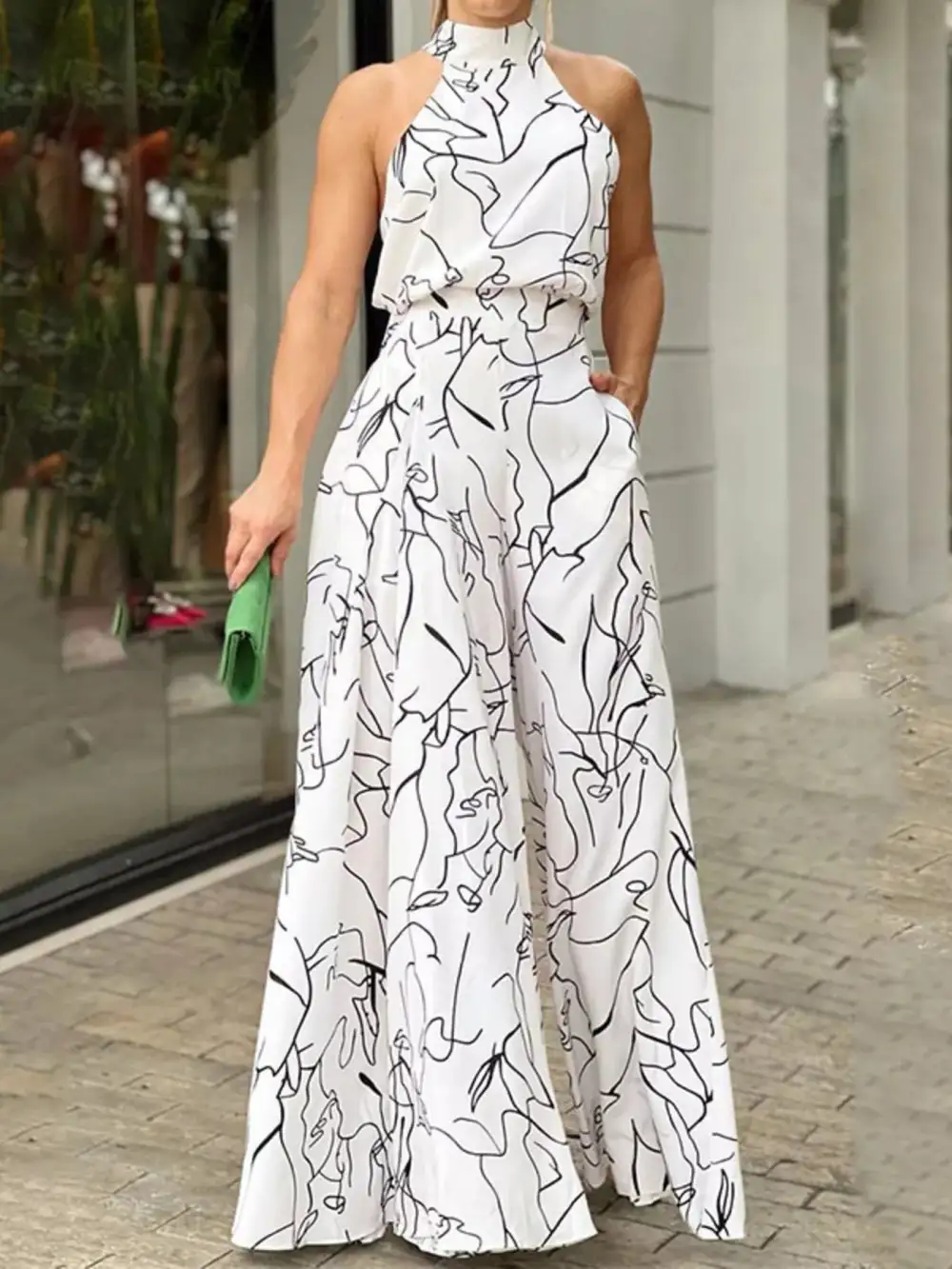 Everyday Wide Leg Halter Jumpsuit