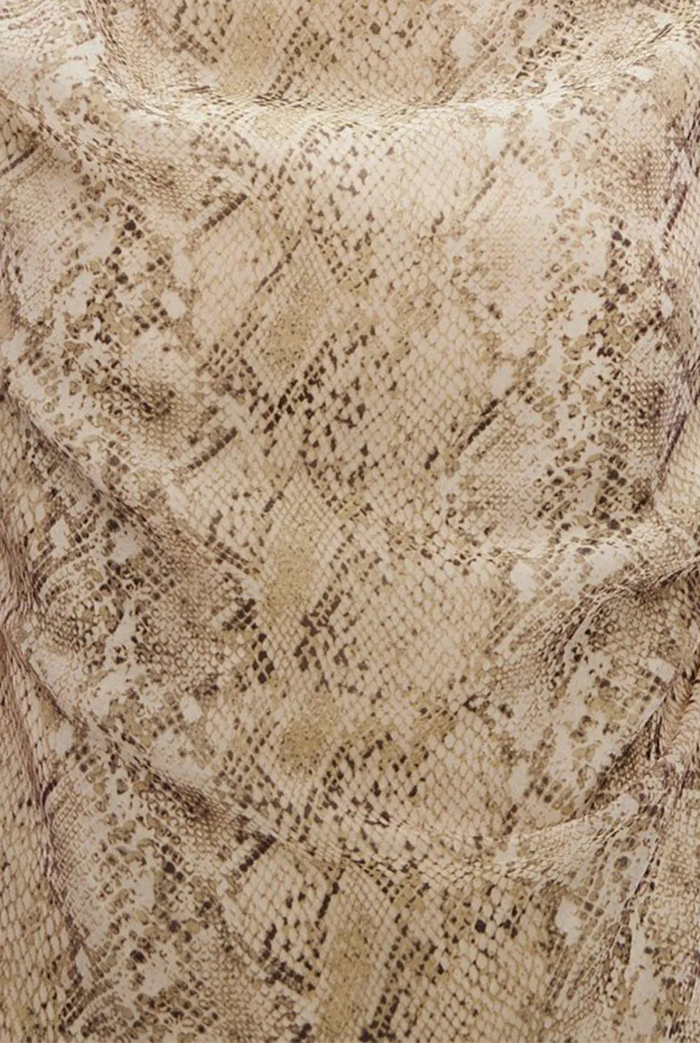 High-Neck Snake Print Dress