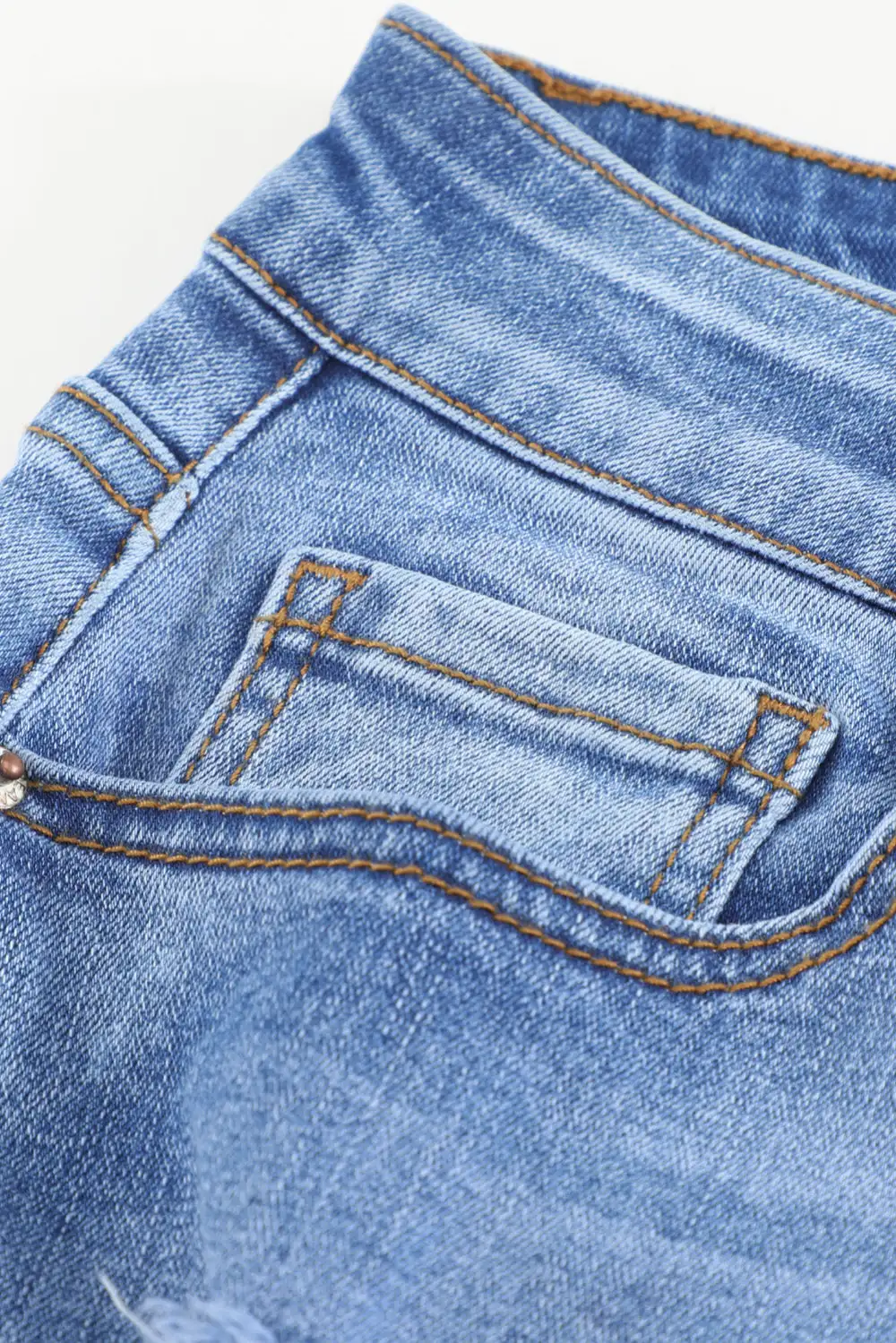 Wash Distressed Skinny Ankle Jeans