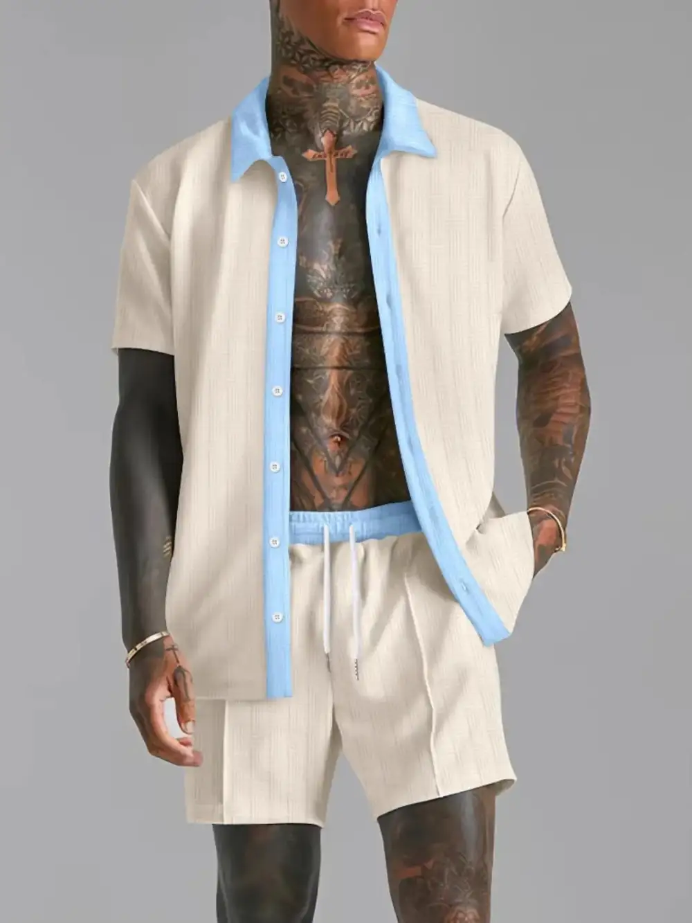 Street Cotton Blend Casual Set