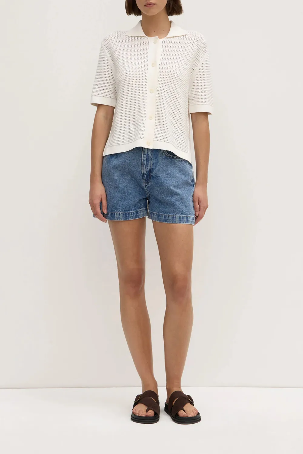 Side Opening Short Sleeved Shirt