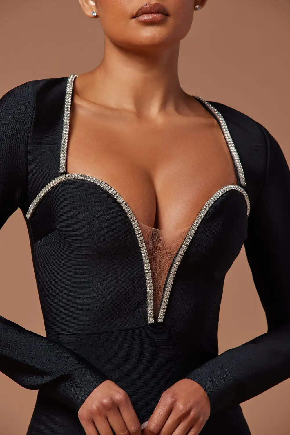 London Lights Bandage Mini Dress - Black