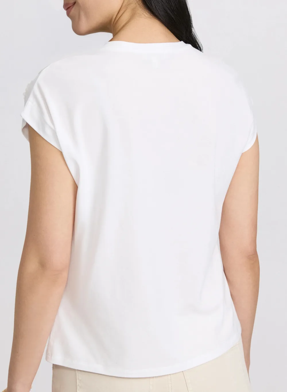 Lace-Trimmed T-Shirt